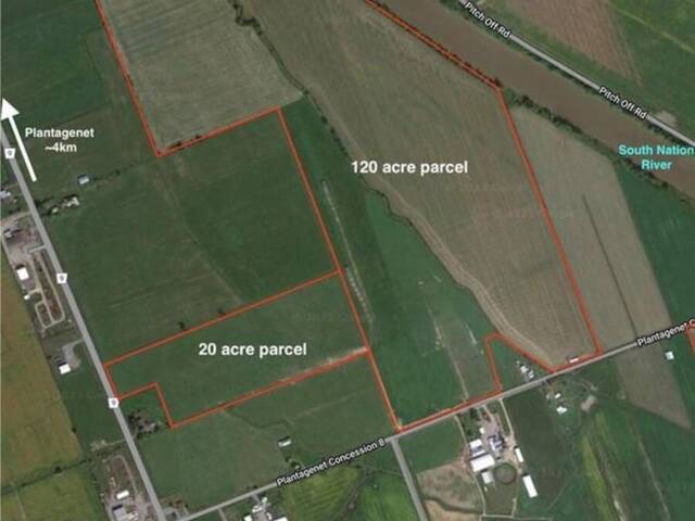 PT LT 5 CONCESSION 8 ROAD Alfred and Plantagenet Ontario, K0B 1C0 - Waterfront Farm For Sale