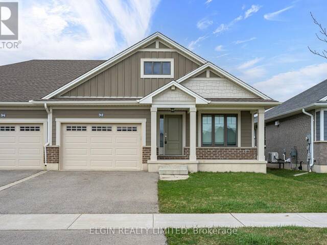 92 RENAISSANCE DRIVE St. Thomas Ontario, N5R 0K1 - 2 Bedrooms Home For Sale