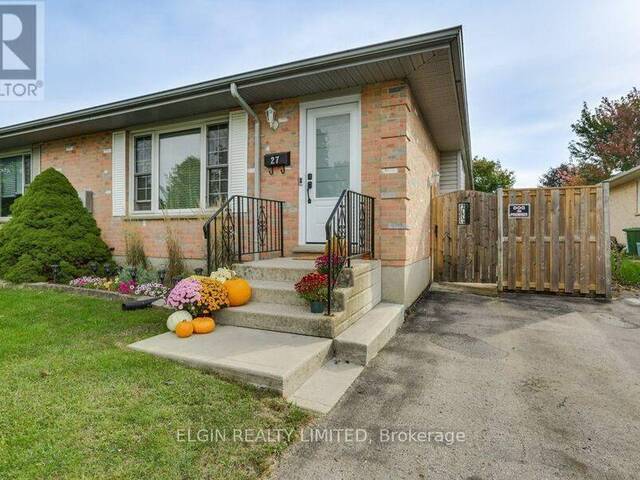 27 CARRIE CRESCENT St. Thomas Ontario, N5R 6B9 - 2 Bedrooms Home For Sale