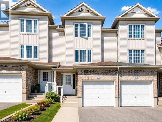 233 RED CLOVER Court Kitchener Ontario, N2E 4J5 - 3 Bedrooms Home For Sale
