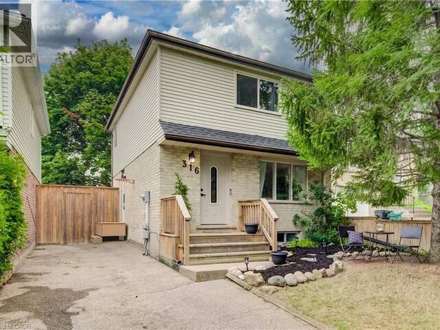 316 RISTAU Place S Kitchener Ontario, N2E 3B2 - 3 Bedrooms Home For Sale