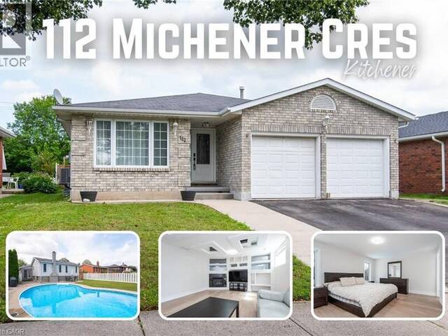 112 MICHENER Crescent Kitchener Ontario, N2A 3T8 - 4 Bedrooms Home For Sale