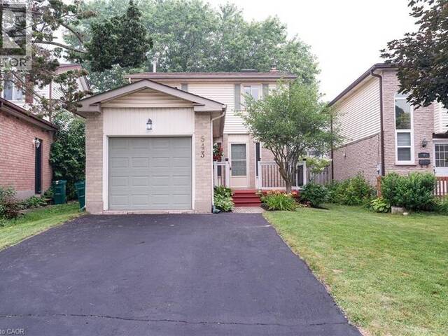 543 DRUMMERHILL Crescent Waterloo Ontario, N2T 1G3 - 3 Bedrooms Home For Sale