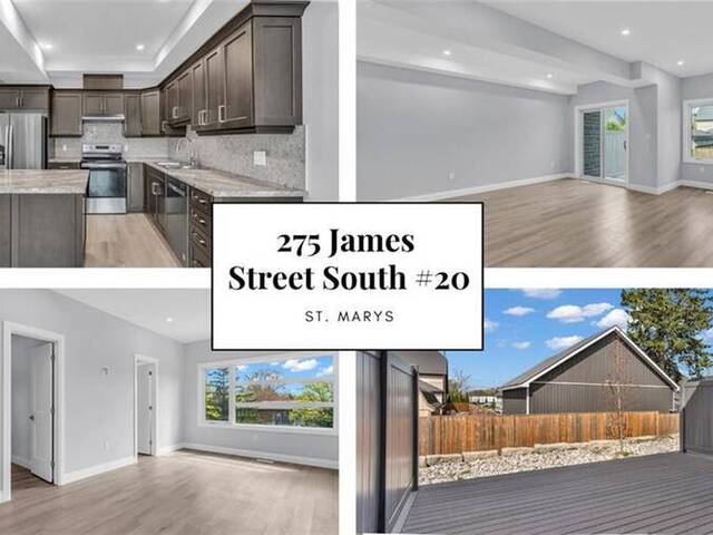 275 JAMES Street S Unit# 20 St. Marys Ontario, N4X 1C6 - 3 Bedrooms Condo For Sale