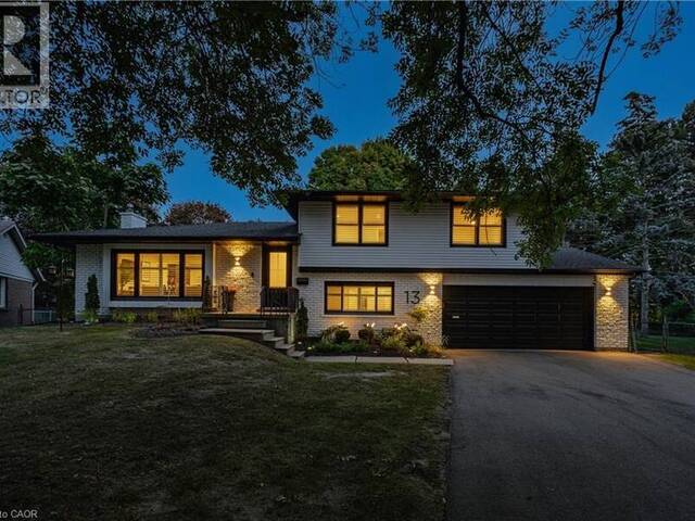 13 SOUTHWICK Place Waterloo Ontario, N2K 1V4 - 4 Bedrooms Home For Sale