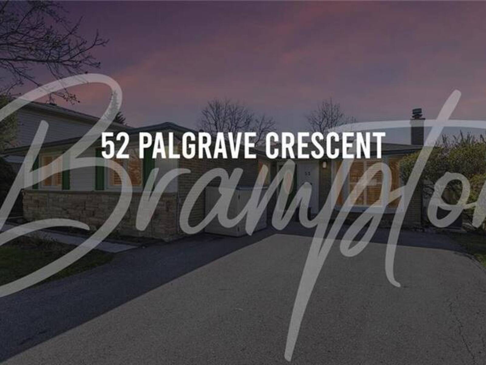 52 PALGRAVE Crescent, Brampton, Ontario L6W 1C9