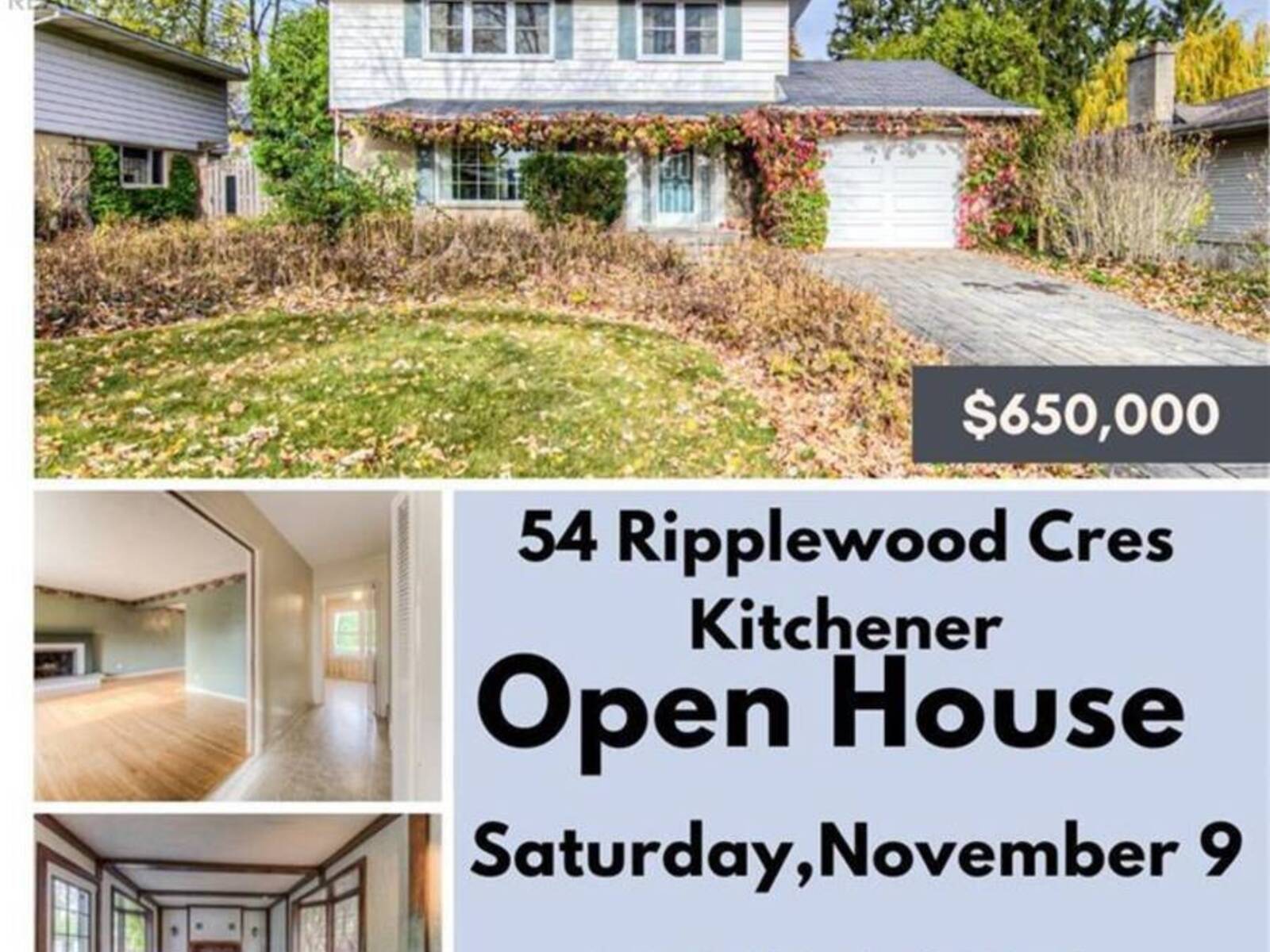 54 RIPPLEWOOD Crescent, Kitchener, Ontario N2M 4R8