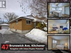 47 BRUNSWICK Avenue Kitchener Ontario, N2H 4E7