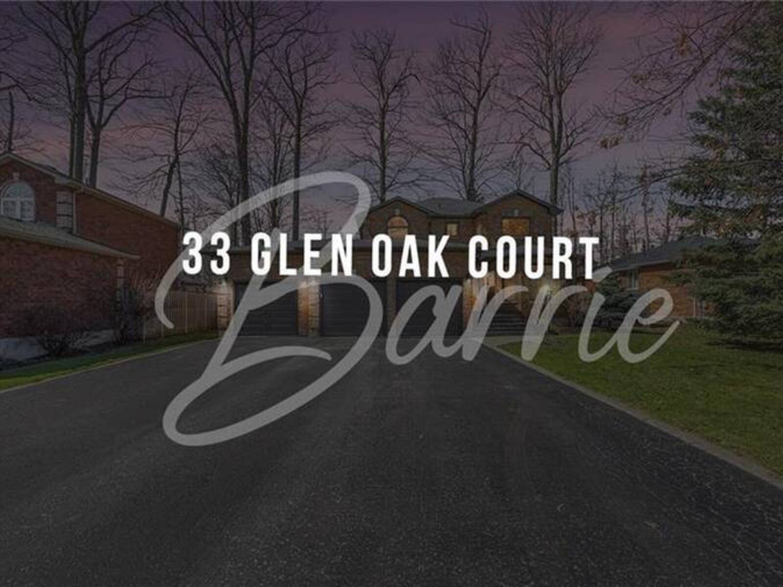 33 GLEN OAK Court, Barrie, Ontario L4M 6M4