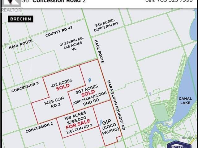 1361 CONCESSION ROAD 2 Washago Ontario, L0K 2B0 - Vacant Land For Sale