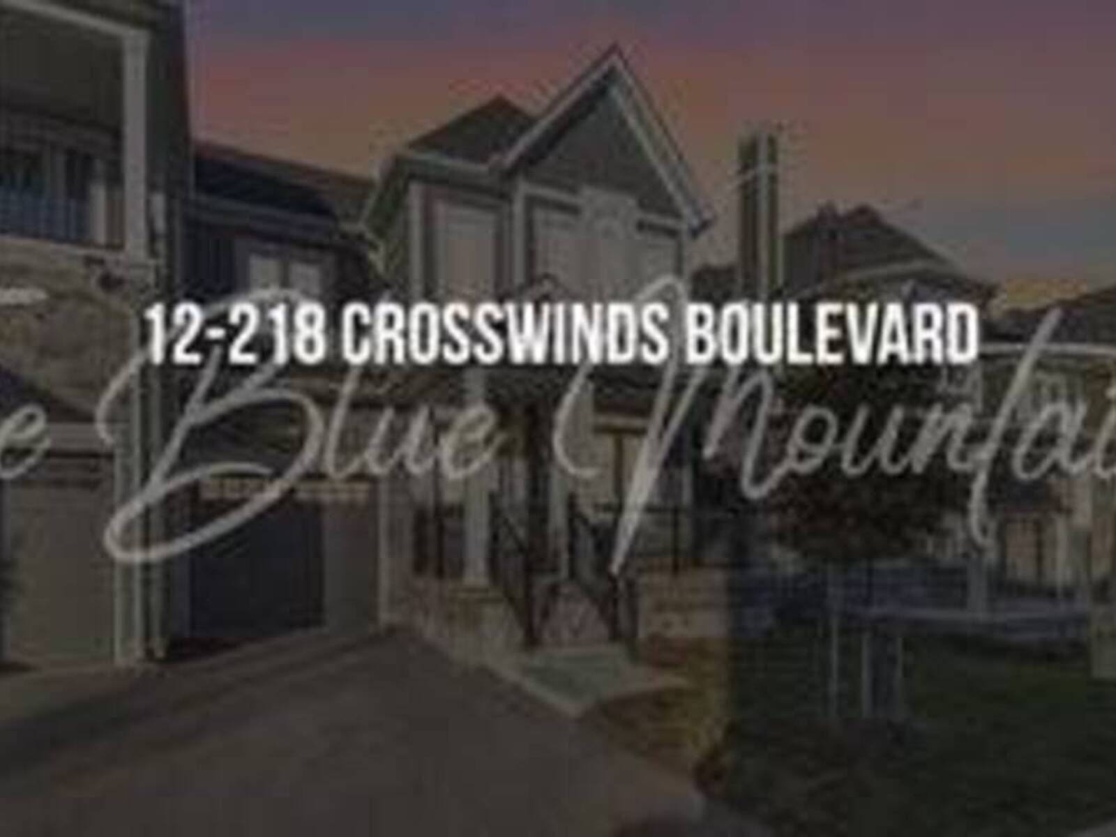 218 CROSSWINDS Boulevard Unit# 12, The Blue Mountains, Ontario L9Y 5S8