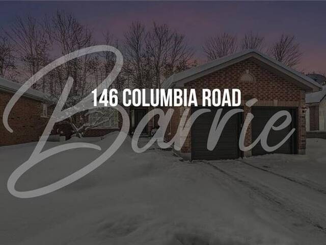 146 COLUMBIA Road Barrie Ontario, L4N 8E3 - 3 Bedrooms Home For Sale