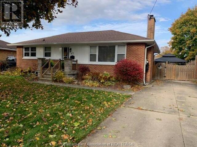 47 WINDSOR DRIVE Chatham Ontario, N7M 2E9