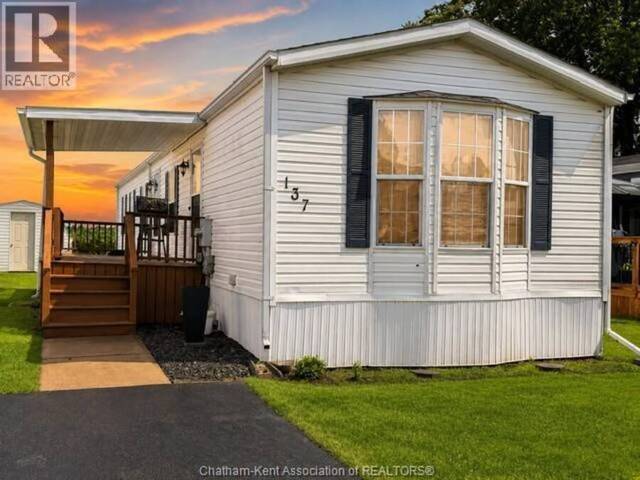 137 Dunkirk DRIVE Chatham Ontario, N7L 5J5 - 2 Bedrooms Home For Sale
