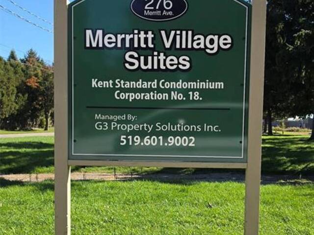 206-276 Merritt AVENUE Chatham Ontario, N7M 3G1 - 1 Bedroom Condo For Sale