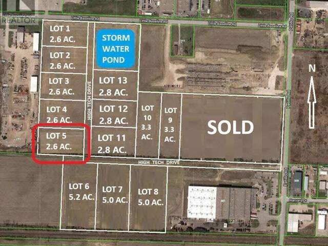 LOT 5 HIGH TECH DRIVE Tecumseh Ontario, N8N 2L9 - Vacant Land For Sale