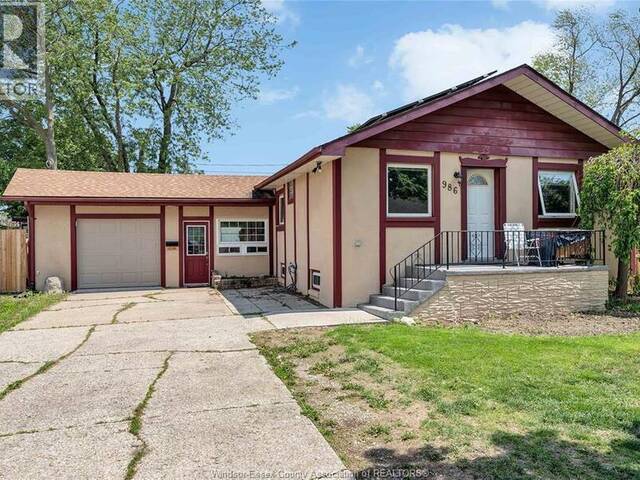 986 EASTLAWN Windsor Ontario, N8S 3H9 - 4 Bedrooms Home For Sale