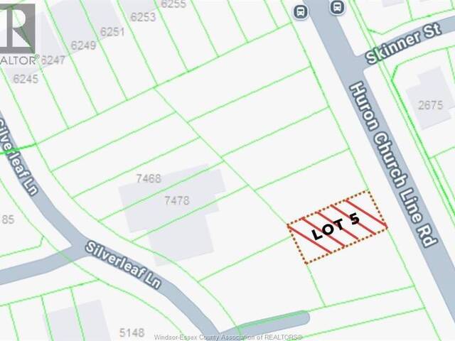V/L Huron Church Line ROAD Unit# LOT #5 LaSalle Ontario, N9H 1H3 - Vacant Land For Sale