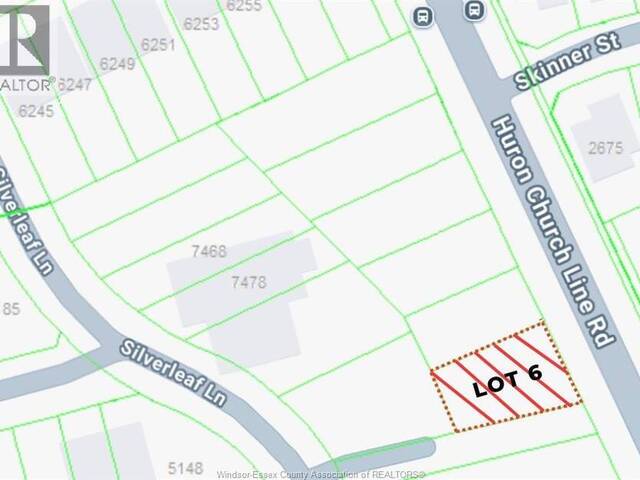 V/L Huron Church Line ROAD Unit# LOT #6 LaSalle Ontario, N9H 1H3 - Vacant Land For Sale