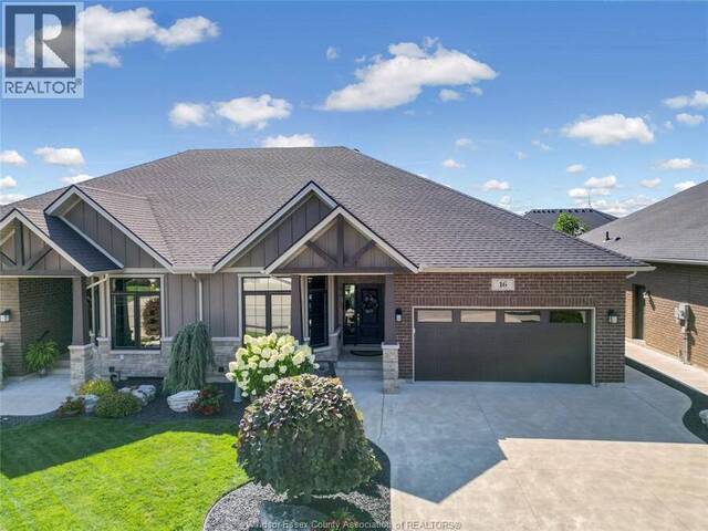 16 ROBIN COURT Kingsville Ontario, N9Y 0E2 - 3 Bedrooms Home For Sale