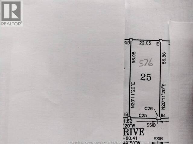 V/L PALLIES Unit# LOT 25 LaSalle Ontario, N9J 0E7 - Vacant Land For Sale