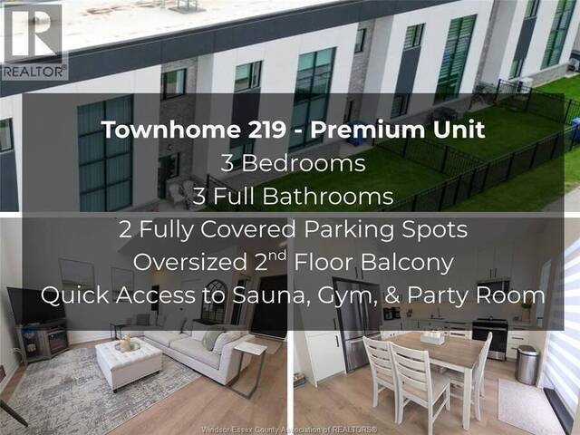 4300 Laurier PARKWAY Unit# 219 LaSalle Ontario, N9H 0R1 - 3 Bedrooms Condo For Sale
