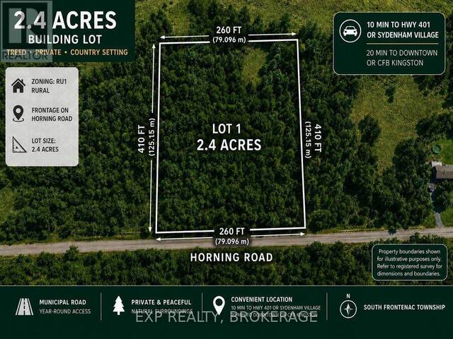 LOT 1 HORNING ROAD Kingston Ontario, K0H 1M0 - Vacant Land For Sale