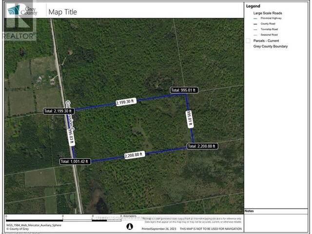 6 CONCESSION 6 Chatsworth Ontario, N0H 1G0 - Vacant Land For Sale