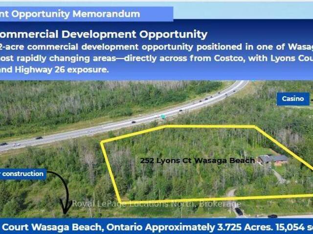 252 LYONS COURT Wasaga Beach Ontario, L9Z 1V1 - Vacant Land For Sale