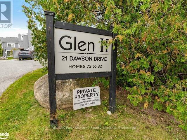73 - 21 DAWSON DRIVE Collingwood Ontario, L9Y 5B5 - 2 Bedrooms Condo For Sale