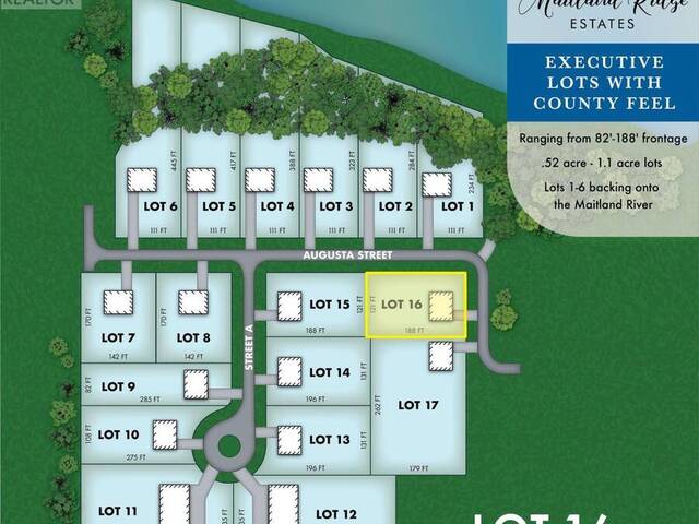 LOT 16 AUGUSTA STREET Wingham Ontario, N0G 2W0 - Vacant Land For Sale