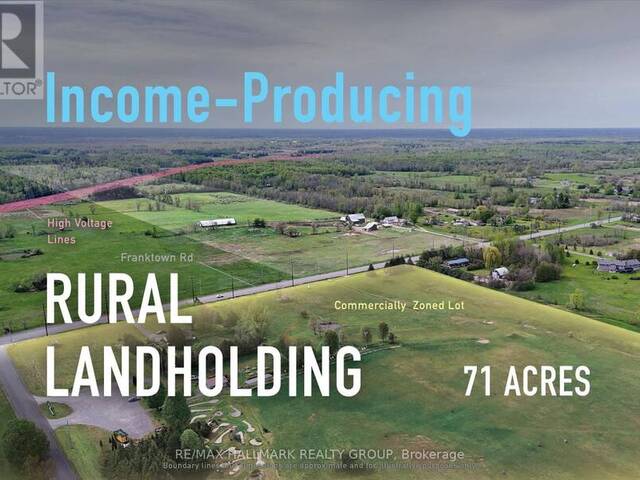 7232 FRANKTOWN ROAD Ottawa Ontario, K0A 2Z0 - Vacant Land For Sale