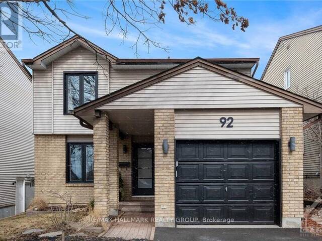 92 GILLESPIE CRESCENT Ottawa Ontario, K1V 0J2 - 3 Bedrooms Home For Sale