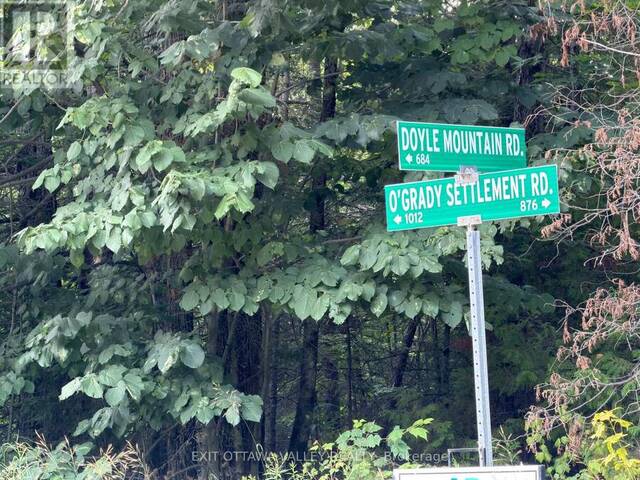 942 O'GRADY SETTLEMENT ROAD Killaloe, Hagarty and Richards Ontario, K0J 2A0 - Vacant Land For Sale