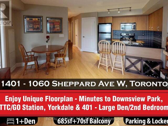 1401 - 1060 SHEPPARD AVENUE W Toronto Ontario, M3J 0G7