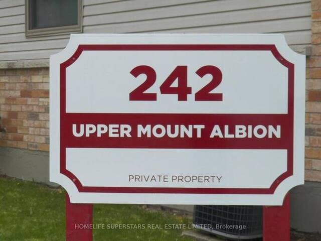 #25 -242 UPPER MOUNT ALBION RD E Hamilton Ontario, L8J 0B1