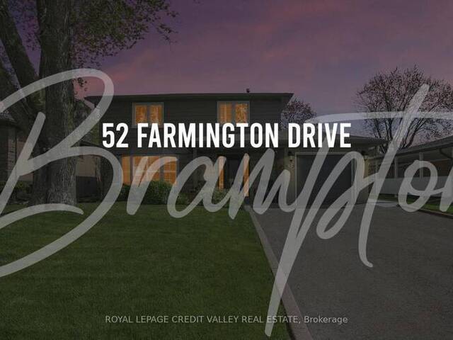 52 FARMINGTON DR Brampton Ontario, L6W 2V2