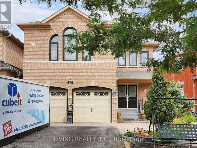 478 SUMMERPARK CRESCENT Pickering Ontario, L1V 7A8