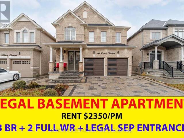 10 LISSON CRESCENT Brampton Ontario, L6X 5H8