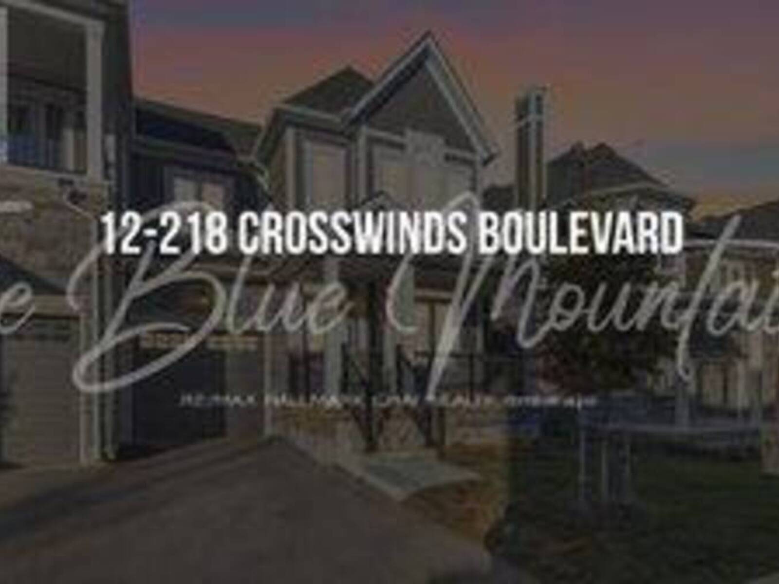 12 - 218 CROSSWINDS BOULEVARD, The Blue Mountains, Ontario L9Y 5S8