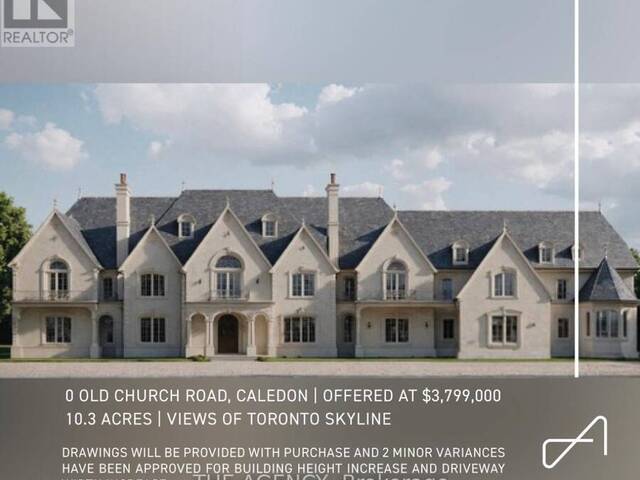 0 OLD CHURCH ROAD Caledon Ontario, L7E 0R2 - Vacant Land For Sale