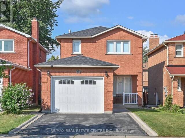 63 CANDY CRESCENT Brampton Ontario, L6X 4A1