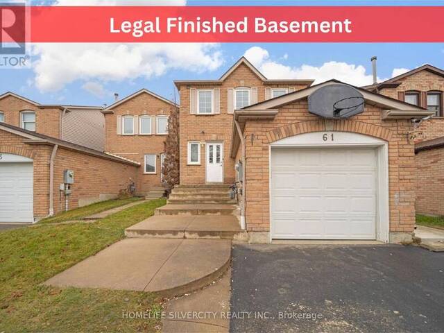 61 CUTTERS CRESCENT Brampton Ontario, L6Y 4M2