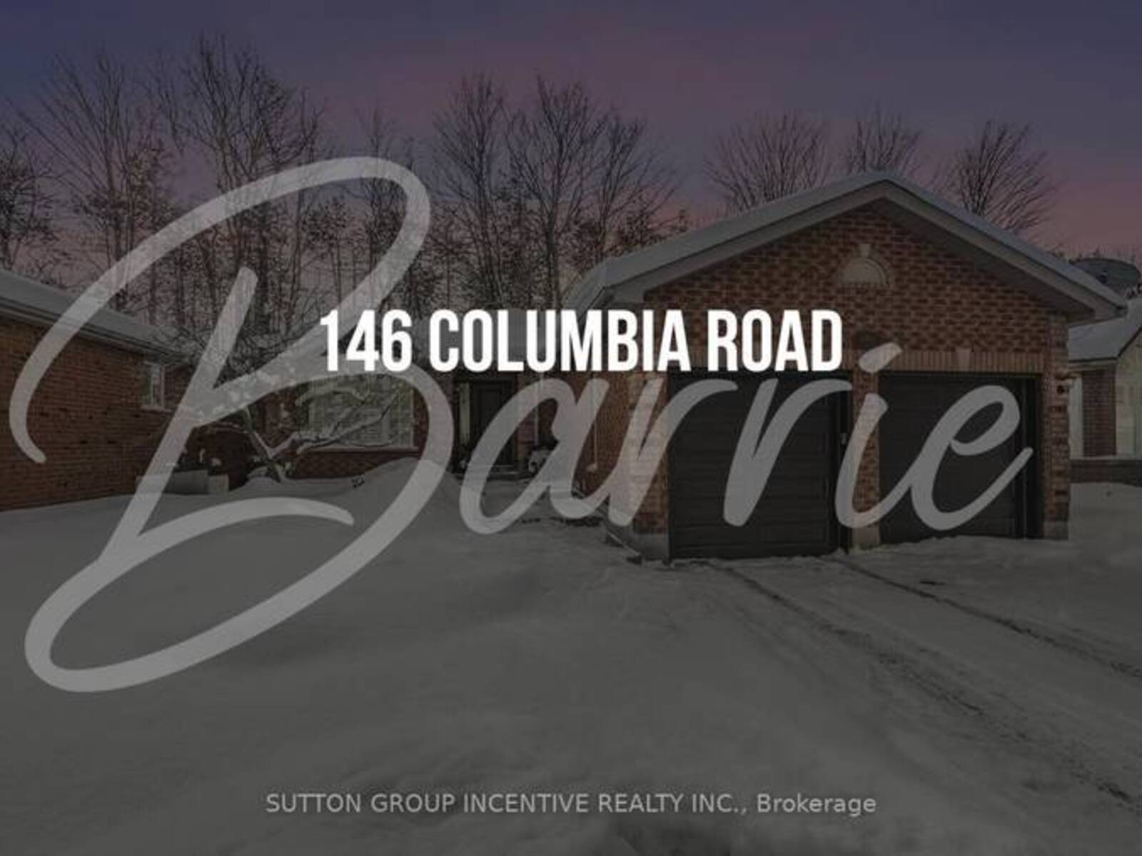 146 COLUMBIA ROAD, Barrie, Ontario L4N 8E3