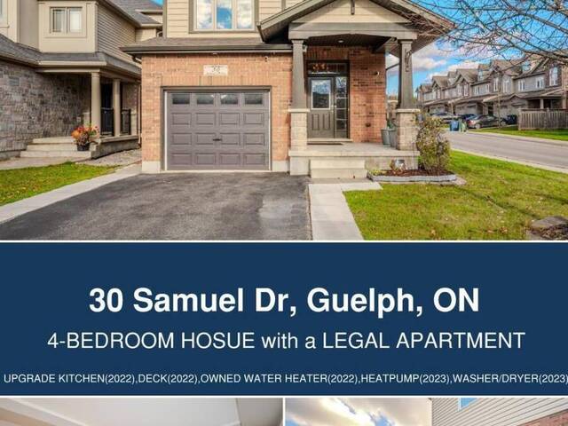 30 SAMUEL DRIVE Guelph Ontario, N1L 0K2 - 5 Bedrooms Home For Sale