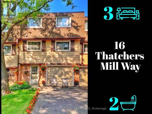 16 THATCHERS MILL WAY Markham Ontario, L3P 3T3 - 3 Bedrooms Condo For Sale