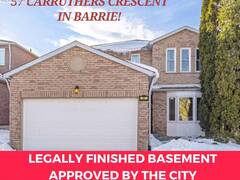 57 CARRUTHERS CRESCENT Barrie Ontario, L4M 6A7