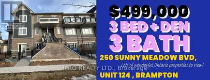 124 - 250 SUNNY MEADOW BOULEVARD W | Brampton Ontario | Slide Image One