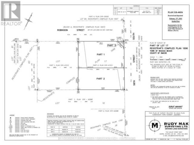 PART 2 - 132 58TH STREET S Wasaga Beach Ontario, L9Z 2Z1 - Vacant Land For Sale