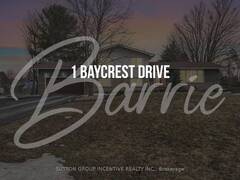 1 BAYCREST DRIVE Barrie Ontario, L4M 7C7